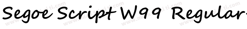 Segoe Script W99 Regular字体转换